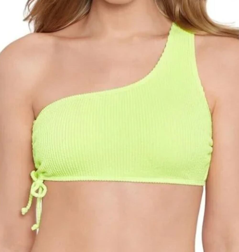 Salt + Cove Citron Yellow Ribbed Swim Bikini Top, NWT, D/DD